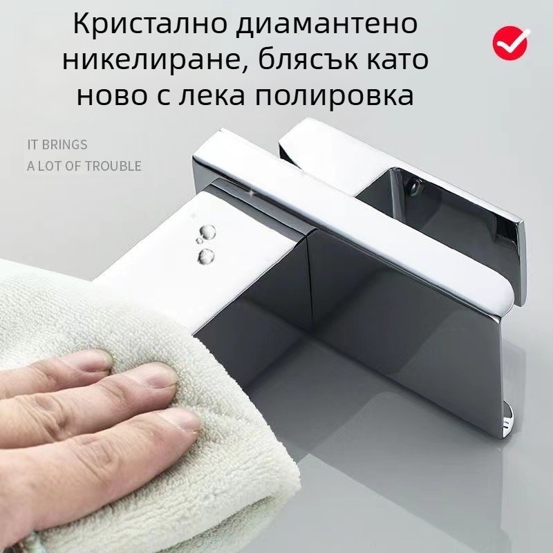 Смесител за баня за мивка с топла и студена вода — медено тяло, керамична клапанна глава, температурен диапазон 0–99°C, диаметър на седалката на клапана 35 мм