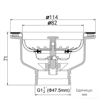 Европейски стил дренаж за мивка XK223C036, неръждаема стомана хром + ПП, модерен минимализъм, Tianli Water