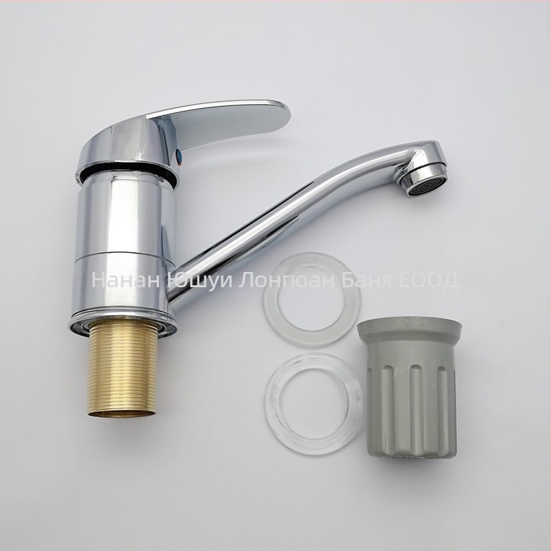 Смесител за мивка за баня, цинкова сплав, смесване, работна температура 90°C, номинално налягане 0.8 MPa, модел XGJ-0224