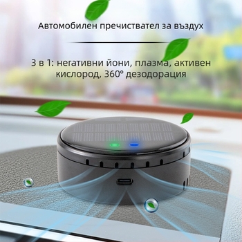 Автомобилен пречиствател за въздух за премахване на миризми, двойно ядро, USB захранване, 50 м3/ч, тиха работа <36 dB, премахване на формалдехид