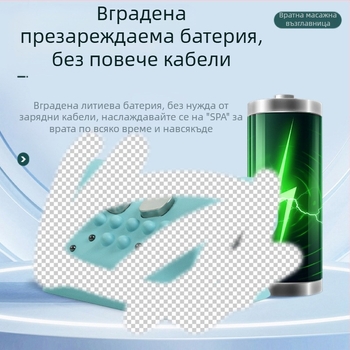 Възглавница за масаж на шията – преносим електрически масажор за автомобил и дом, месещ масаж, EMS микроелектрически ток, 2 масажни глави, 3 нива на интензитет, безжично дистанционно управление, презареждаема батерия