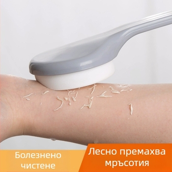 Четка за баня с дълга дръжка за масаж и спонж PP + PVA – обща употреба