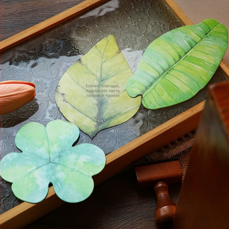 Картки за писма с форма на лист - серия One-Leaf Letter Paper - стенен декор, празна задна страна, прост и модерен стил, подходящи като подарък за сватби и офис