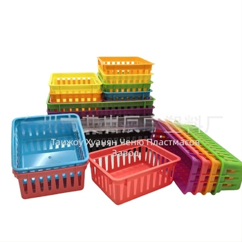 Пластмасова квадратна кошница за съхранение, прост и модерен стил, за кухня и настолно съхранение