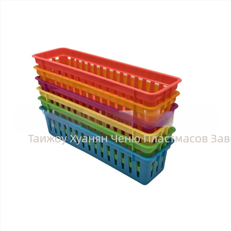 Пластмасова квадратна кошница за съхранение, прост и модерен стил, за кухня и настолно съхранение