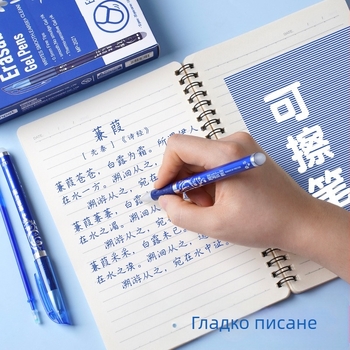 Комплект термоизтриващи писалки в кутия с мотив порцелан, марка Cute pai, корпус пластмасов, изтриваеми.