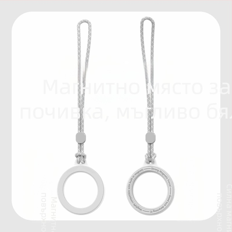 KILO MILO MagSafe магнитна стойка и пръстен за закачване на чанта, прозрачен дизайн, пластмасов материал, общ стил