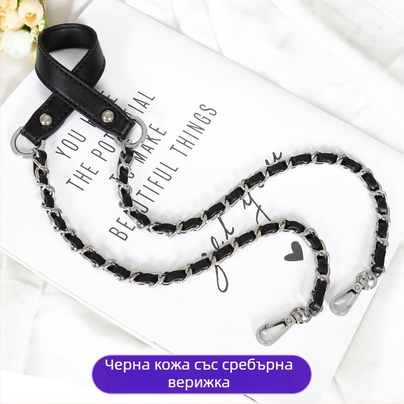 Чанта през рамо с PU кожа и метална верига — за малка чантичка crossbody, Пролет 2024, Функция: Други