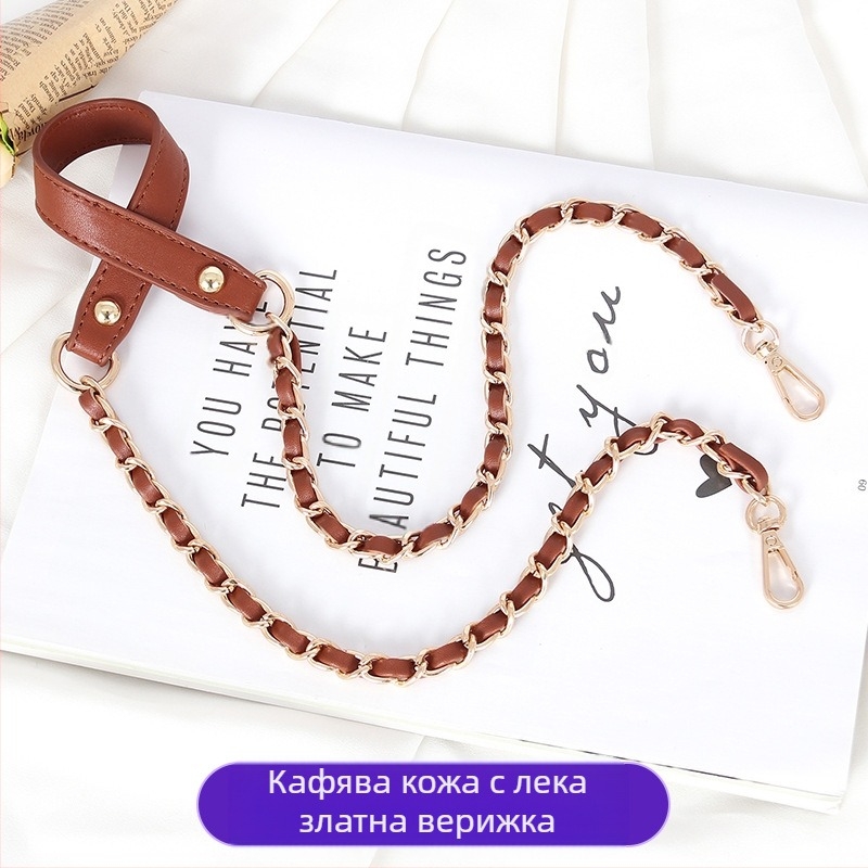 Чанта през рамо с PU кожа и метална верига — за малка чантичка crossbody, Пролет 2024, Функция: Други