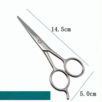 Стоманени ножици за грижа за лицето – компактни ножици за подстригване на вежди, носни косми и брада; портативни, домашна употреба