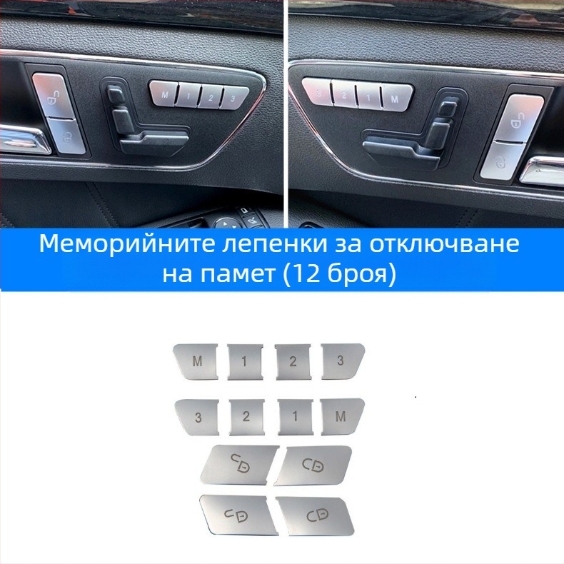 CLS 12-17 вътрешна декорация на централна конзола за CLS (модели 350/260/320) с декоративни блестящи елементи за бутоните на електрическите прозорци • Материал: пластмаса • Модел: 666