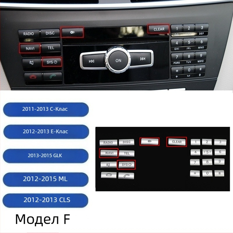 CLS 12-17 вътрешна декорация на централна конзола за CLS (модели 350/260/320) с декоративни блестящи елементи за бутоните на електрическите прозорци • Материал: пластмаса • Модел: 666