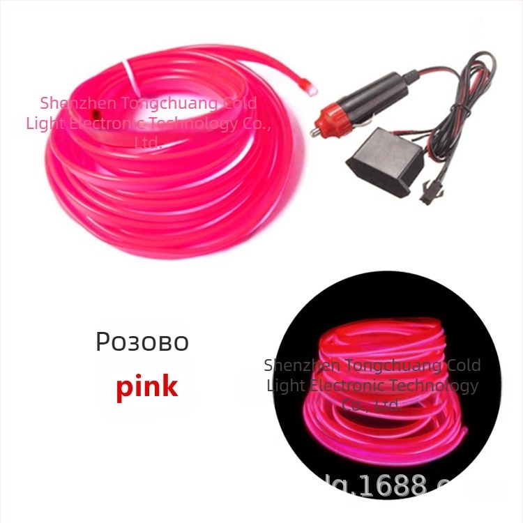 DIY EL ръбно осветление с висока яркост – комплект за 12V запалка, PVC текстура