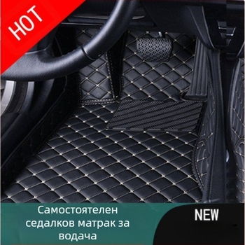 Кожена подложка за пода на автомобил, шофьорска страна, печатано лого, Peugeot 301