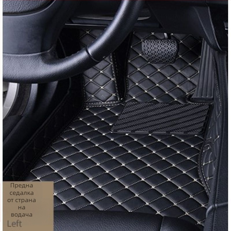 Кожена подложка за пода на автомобил, шофьорска страна, печатано лого, Peugeot 301