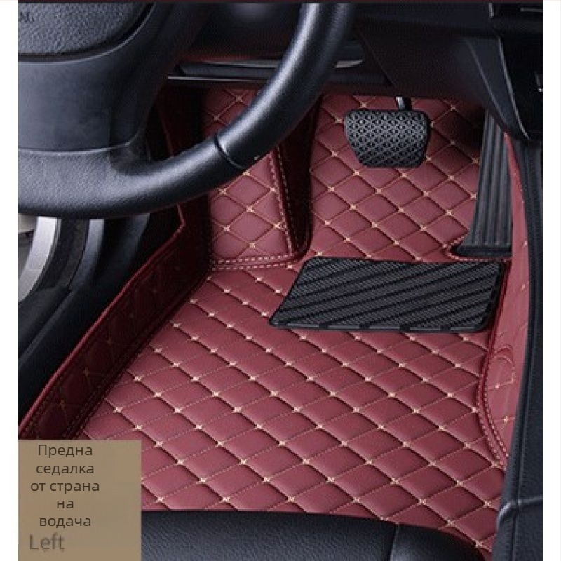 Кожена подложка за пода на автомобил, шофьорска страна, печатано лого, Peugeot 301