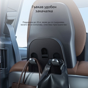 Автомобилна възглавничка за облегалката на шията – Tesla Model 3/Y, паметна пяна, замша, регулируема надолу и нагоре, персонализиране