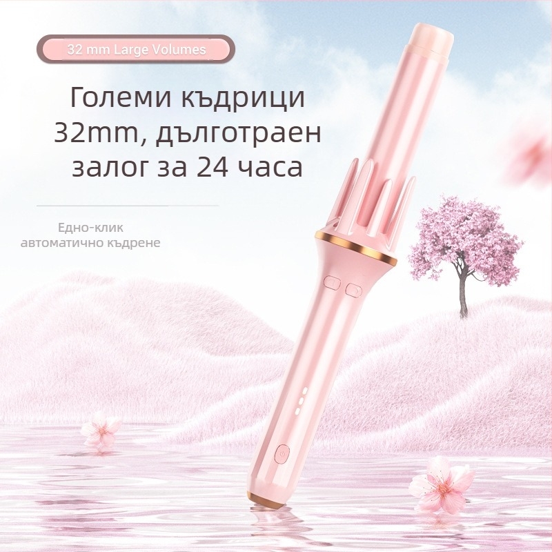 Автоматична маша за къдрене и изправяне на коса с турмалинов керамичен нагревател, 35W, 110–220V AC, 3 температурни настройки