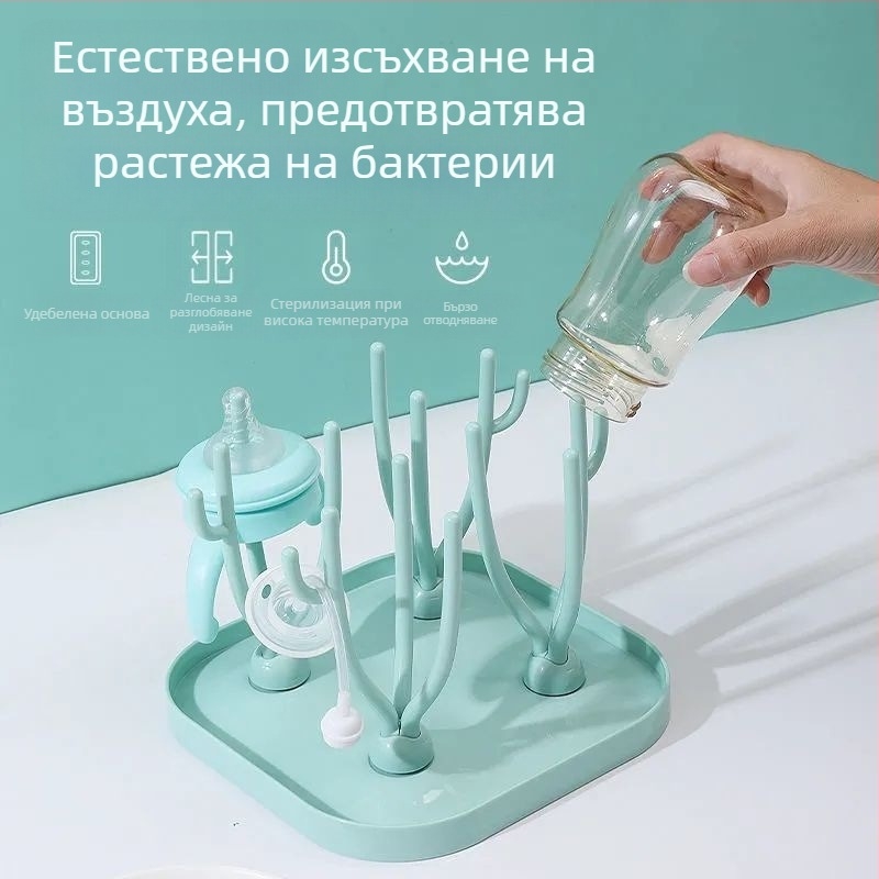 Стелаж за сушене на бебешки шишета и съхранение на бебешки принадлежности; Brand: Other; Без дръжка; Не е внесено