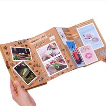 DIY ретро фотоалбум с празна корица, ръчно залепени страници, мини стил, 34 страници