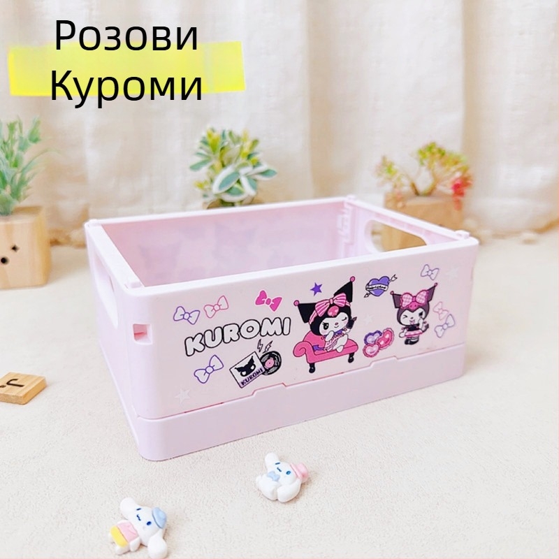 Разгъваема пластмасова настолна кутия за козметика и червило, квадратна форма, с лого Can, персонализируема