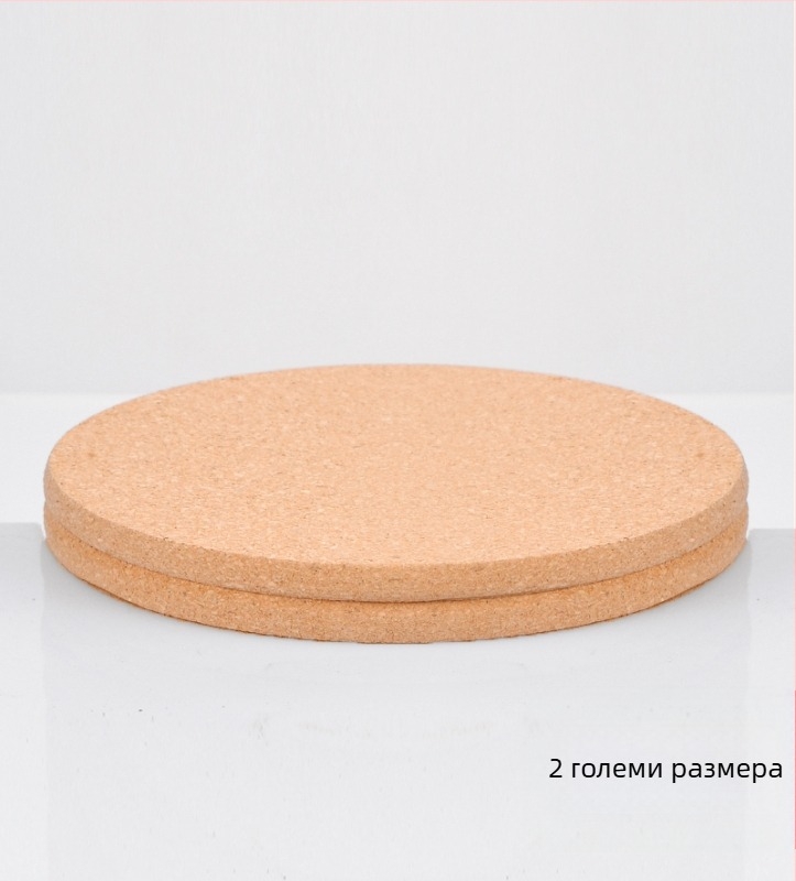 Кръгла дървена подложка за хранене с топлоизолация — материал дърво; форма кръгла; без електричество