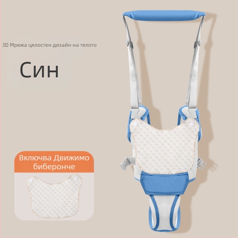 Бебешки колан за прохождане - дишаща полиестерна лента за подпомагане на прохождането, талия поддръжка и защита от падане, подходящ за 7–36 месеца