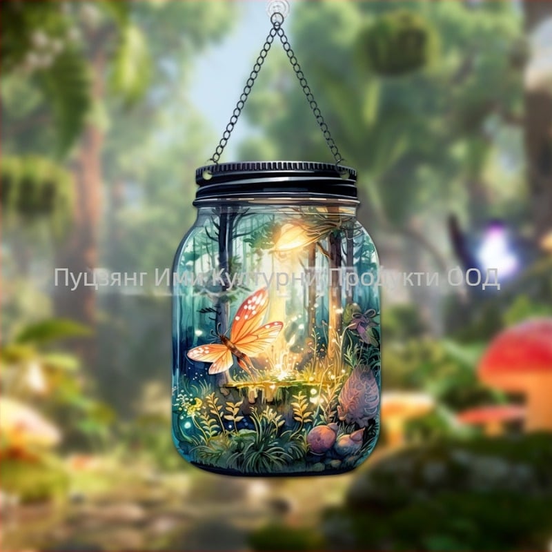 Акрилна висулка с мотив фея-елф за домашен декор; стенна висулка-слънчев ловец; персонализиране с лого; печат на повърхността