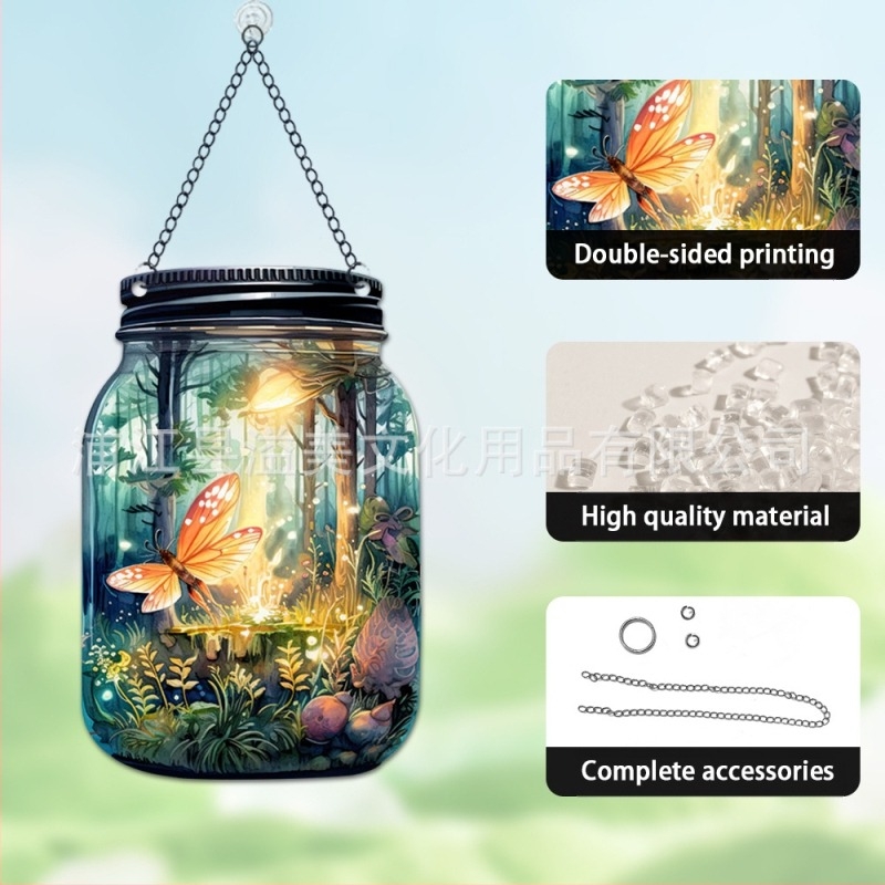 Акрилна висулка с мотив фея-елф за домашен декор; стенна висулка-слънчев ловец; персонализиране с лого; печат на повърхността