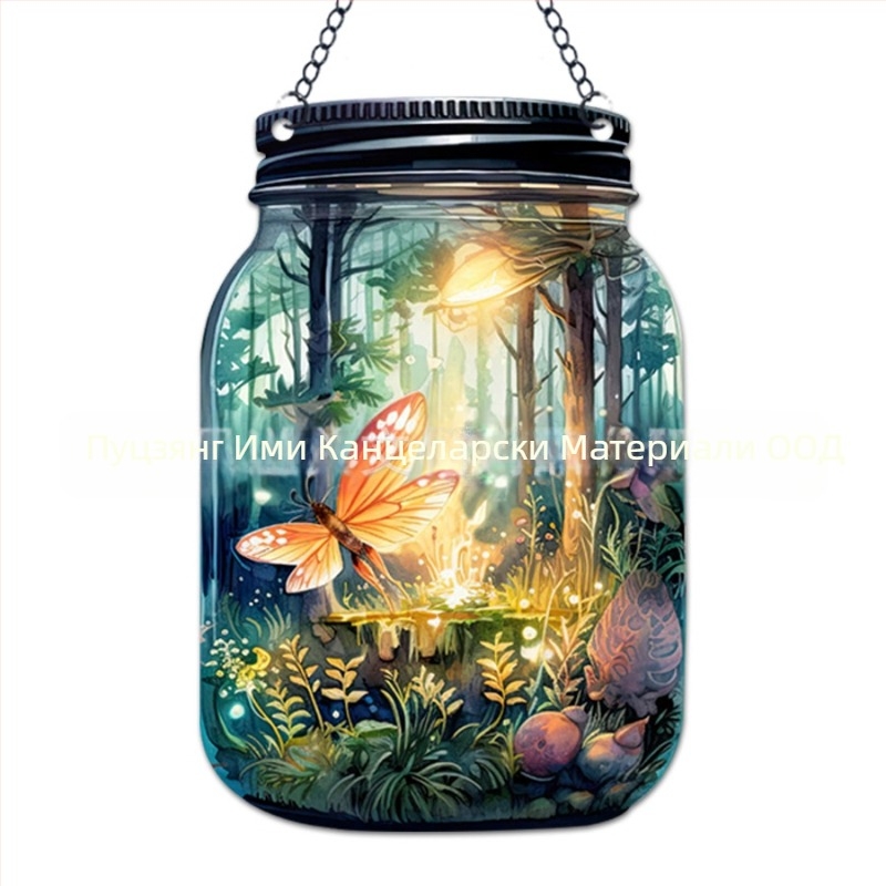 Акрилна висулка с мотив фея-елф за домашен декор; стенна висулка-слънчев ловец; персонализиране с лого; печат на повърхността