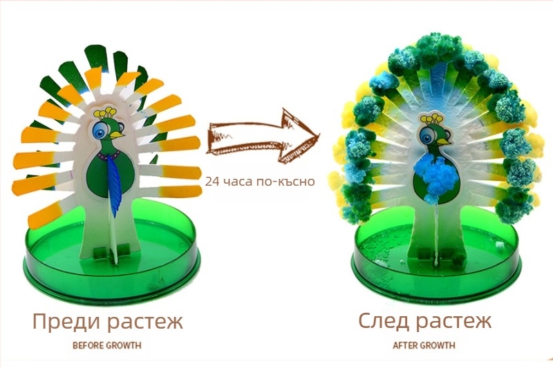 DIY цъфтящо дърво от хартия — научно-образователна играчка, хартиено изделие, без електричество, за възраст 7–14 години, биологично-химическо образование