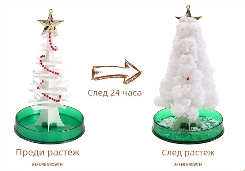 DIY цъфтящо дърво от хартия — научно-образователна играчка, хартиено изделие, без електричество, за възраст 7–14 години, биологично-химическо образование