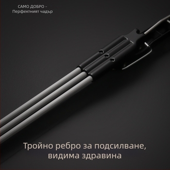 Нов автоматичен чадър за бизнес с масивна дървена извита дръжка, сгъваем и усилен, слънцезащитен, елегантен подарък