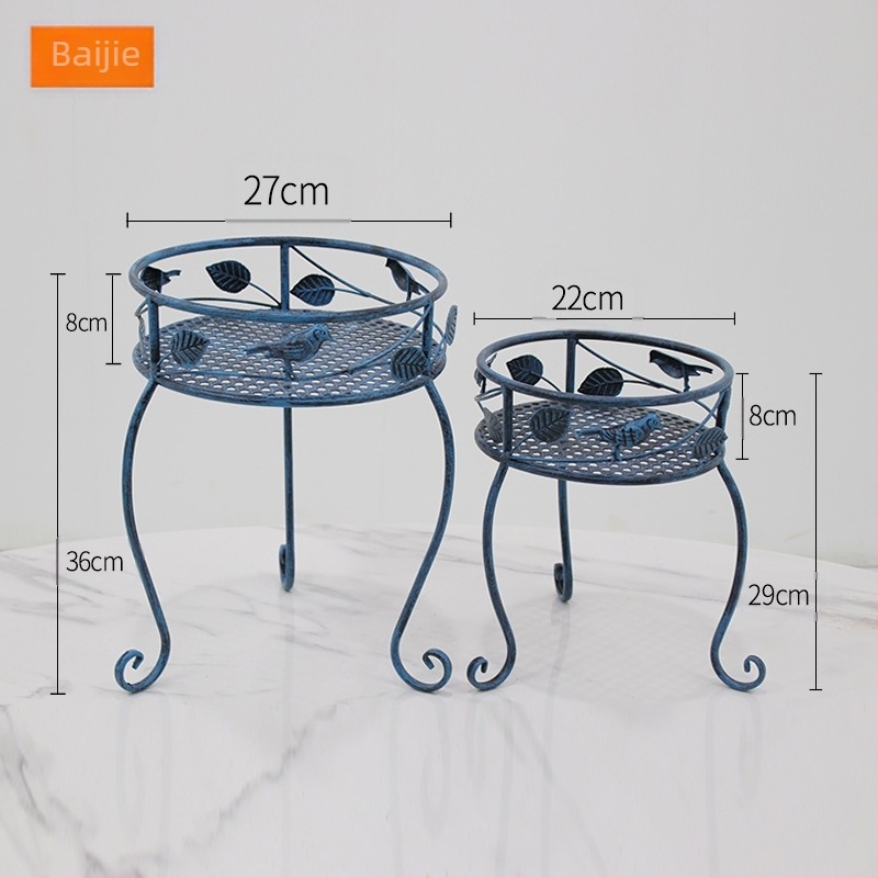 Ковано желязо цветарник на пода, ретро стил, модулен дизайн, до шест нива