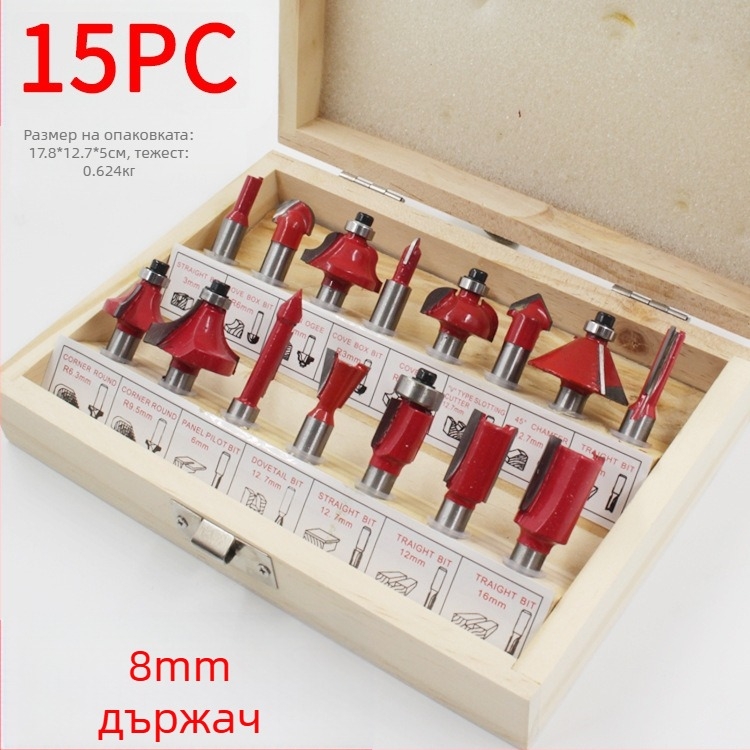 Дървообработваща фреза Bakelite глава, комплект 12бр/15бр