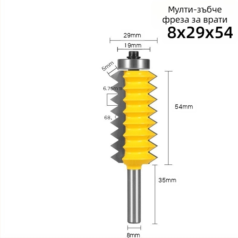Мортисна фреза с многозъбна конструкция за дърво — за канали, слотове и сглобки