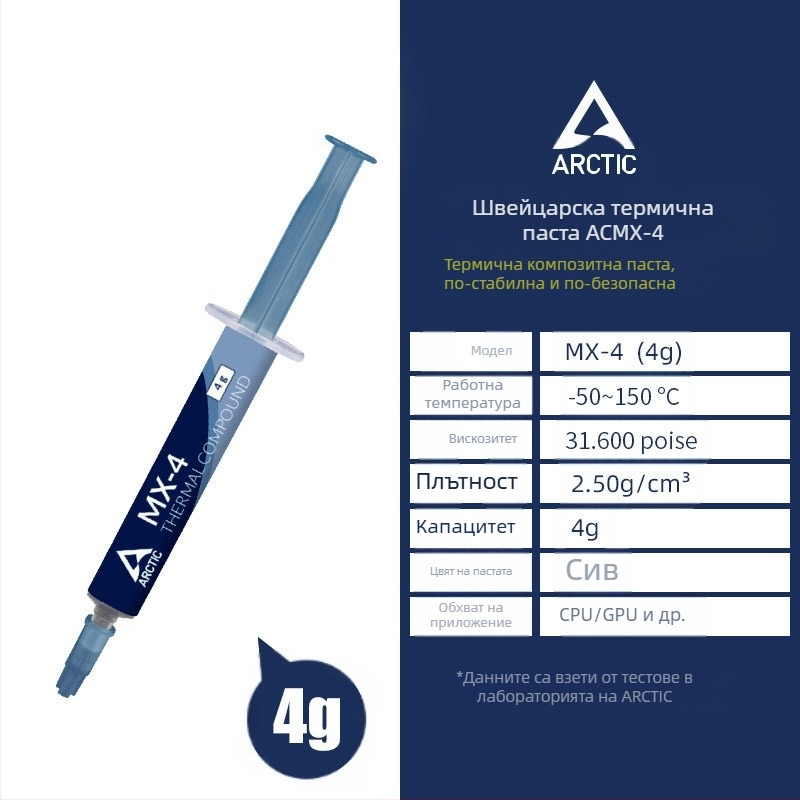 Arctic MX-4 термопаста за охлаждане на CPU и GPU