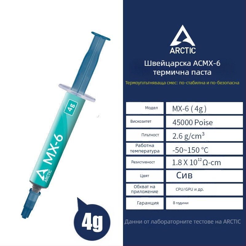 Arctic MX-4 термопаста за охлаждане на CPU и GPU