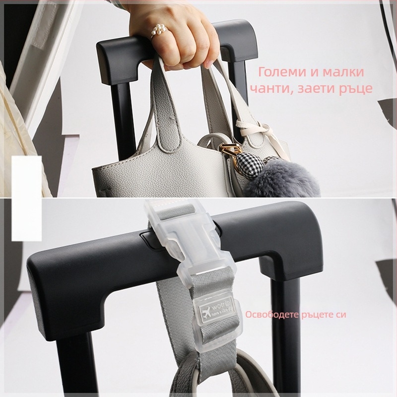 Комплект закачалка и лента за багаж, нейлон материал, марка Blue Whale, стил свободно пътуване, ултралек и износоустойчив