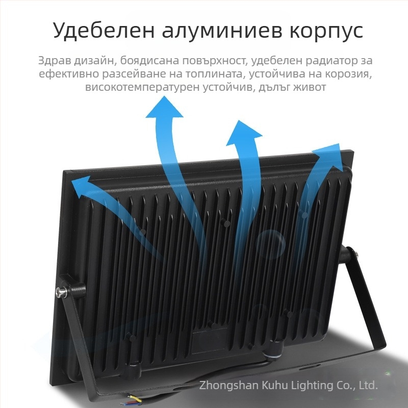 LED прожектор за външно осветление без рамка, 50W/100W/200W, IP65, 220V, алуминиев корпус