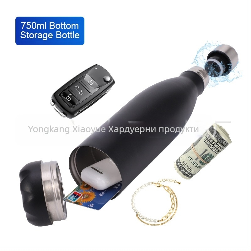 Термос-чаша с подвижно дъно, вътрешен съд 304 неръждаема стомана, външен корпус 201 неръждаема стомана, вакуумна изолация 6–12 ч., преносим