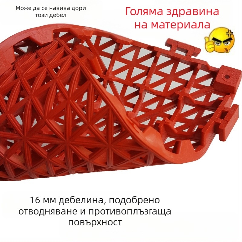 Удебелен противохлъзващ килим за баня, интерлокиращ под за кухня и тоалетна, водоустойчива подложка за автомивка и мокри помещения