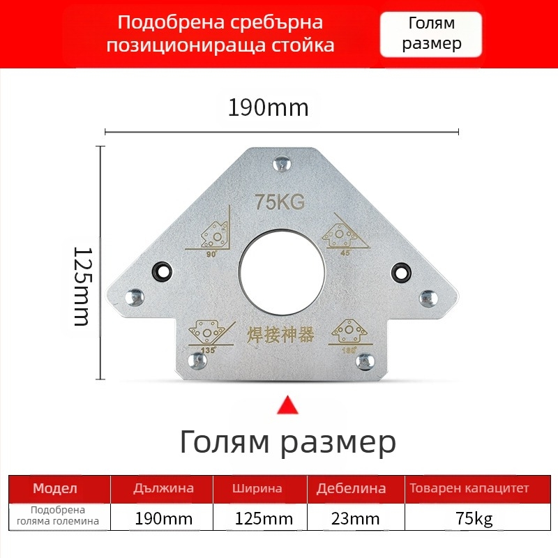 Магнитен заваръчен позиционер – ZHCY, неръждаема стомана, правоъгълно/многоъгълно оформление, ръчно задвижване, автоматично захранване