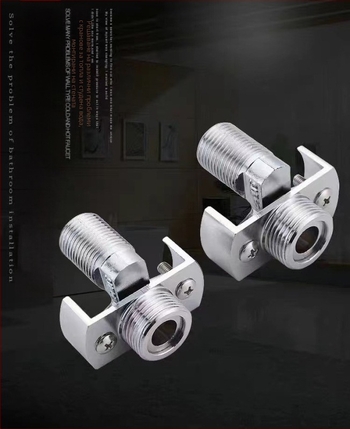 Меден универсален ъглов душов смесител монтажен аксесоар, за вграждане в стената, удължен, регулируем ъгъл