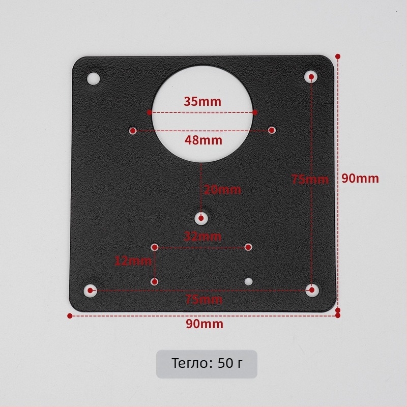 Leyoujia Пластина за закрепване на шарнира за шкафове – неръждаема стомана, матово покритие