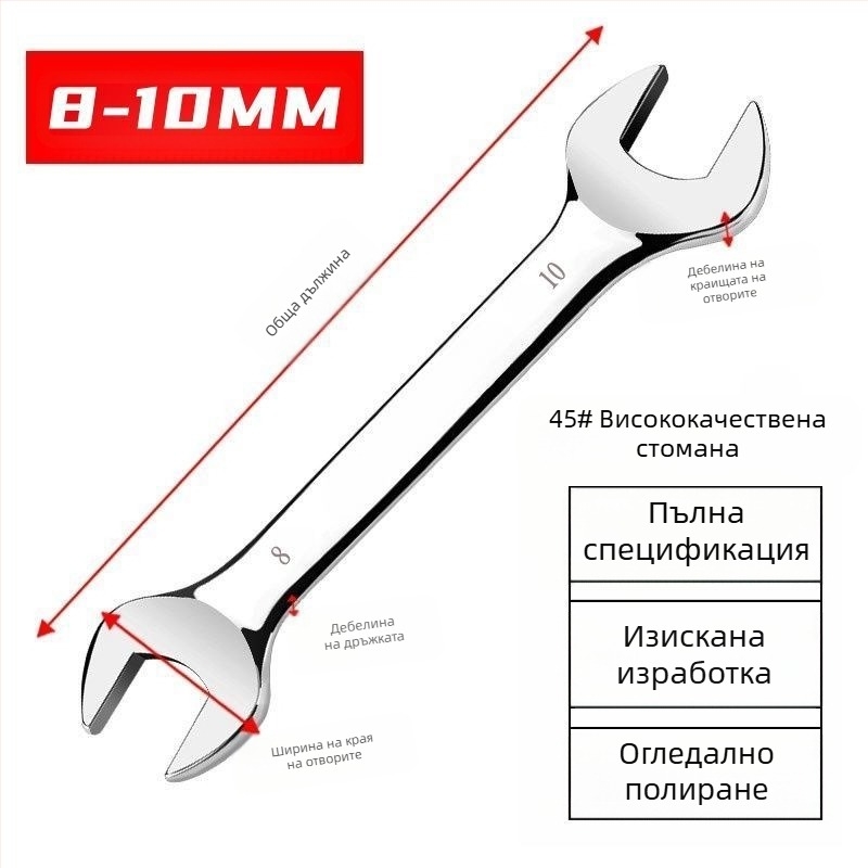 Регулируем гаечен ключ с голям отвор, мултифункционален банен и тръбен ключ за ръчни ремонти | Марка: Other; Материал: стомана с висок съдържание на въглерод; Вид: подвижен ключ