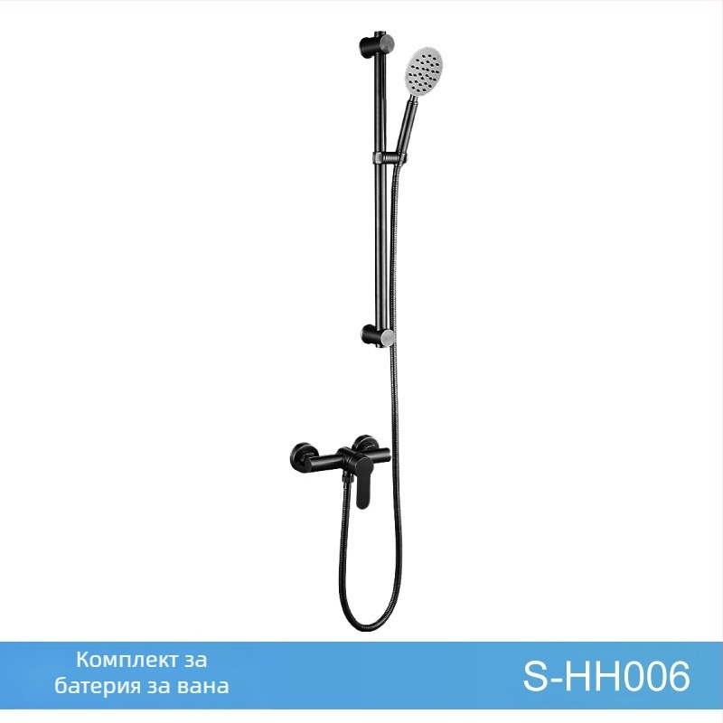 Душ комплект от неръждаема стомана, стенен монтаж, смесител за душ с керамичен клапан, модел S-L005
