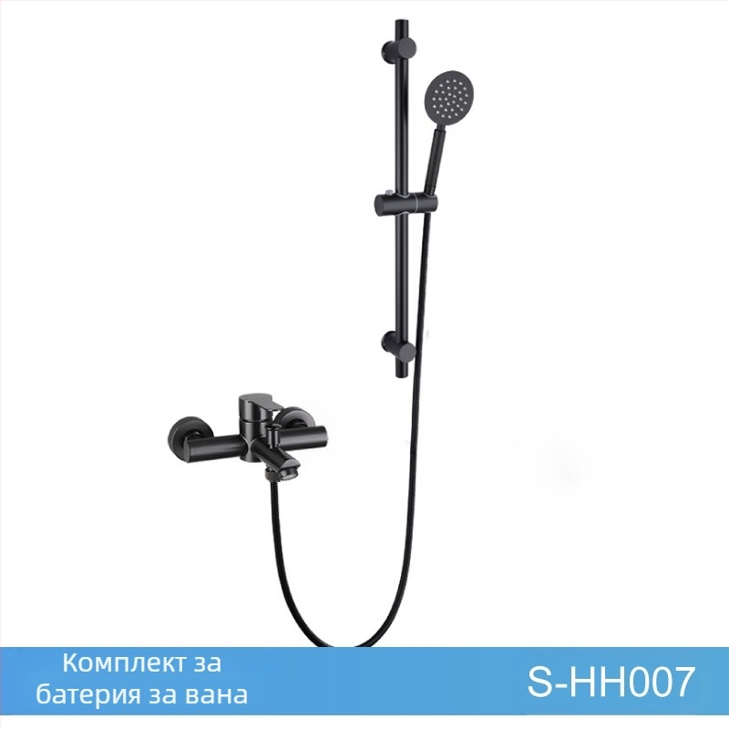Душ комплект от неръждаема стомана, стенен монтаж, смесител за душ с керамичен клапан, модел S-L005