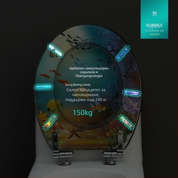 Капак за тоалетна, универсално усилен дизайн; материал: UF смола; марка: Home Now; стил: Стандарт, модерен минимализъм; буфер: Да; фиксирани панти