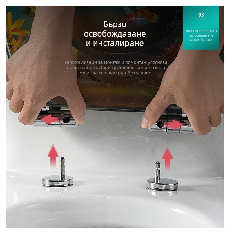 Капак за тоалетна, универсално усилен дизайн; материал: UF смола; марка: Home Now; стил: Стандарт, модерен минимализъм; буфер: Да; фиксирани панти